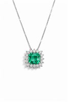 Necklace Mirco Visconti Woman in White Gold Smeraldo AM426/SE